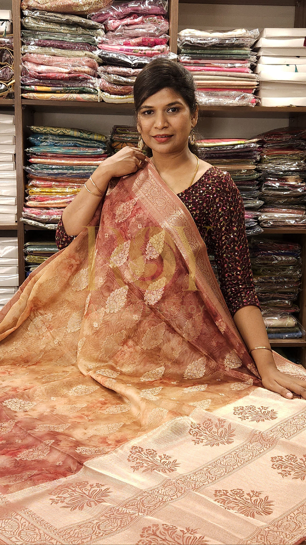 Art Silk Maroon Saree