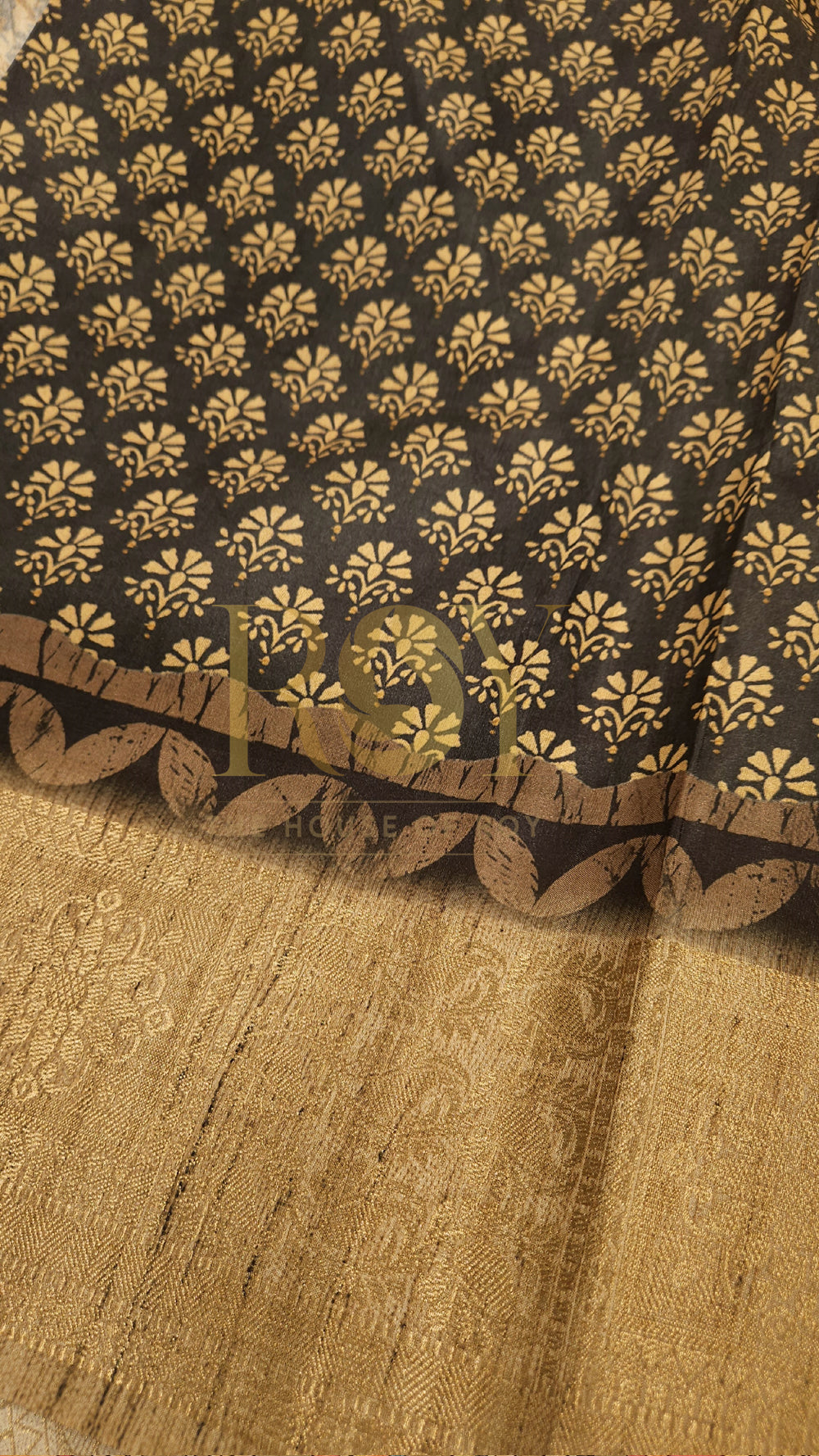 Autumn fern Digital print saree