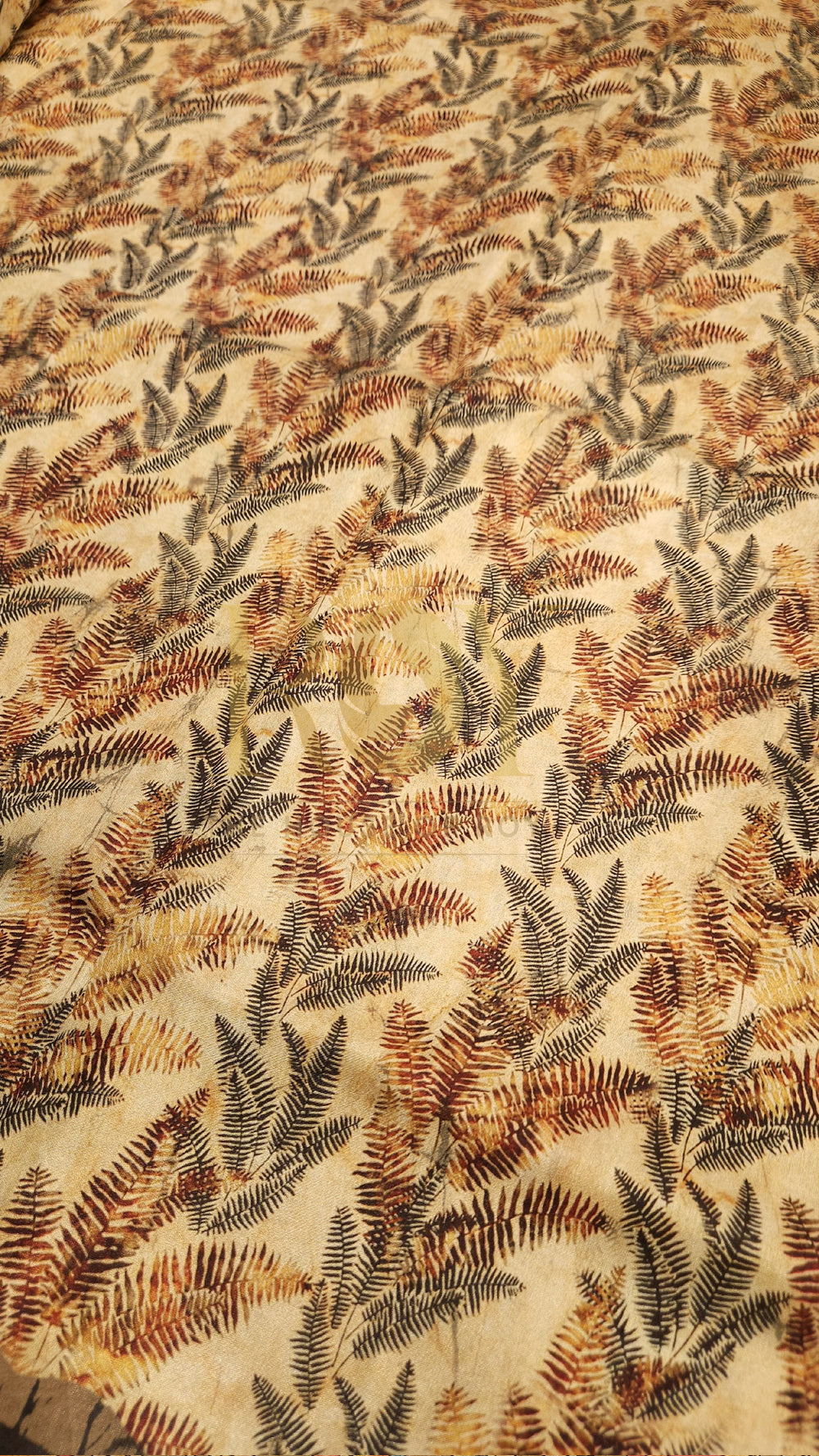 Autumn fern Digital print saree