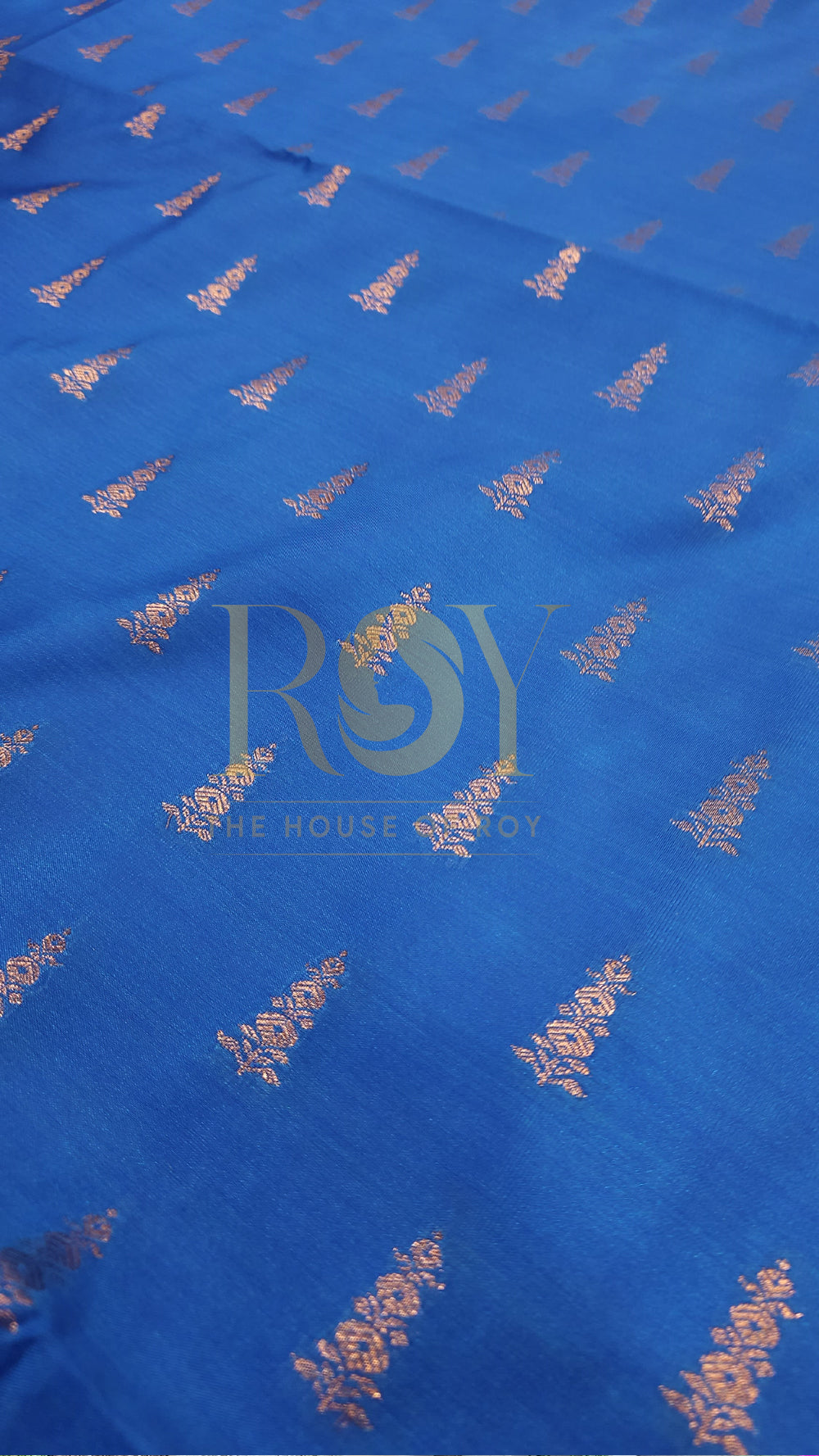 Azure Blue 1000 Butta Soft Silk Saree