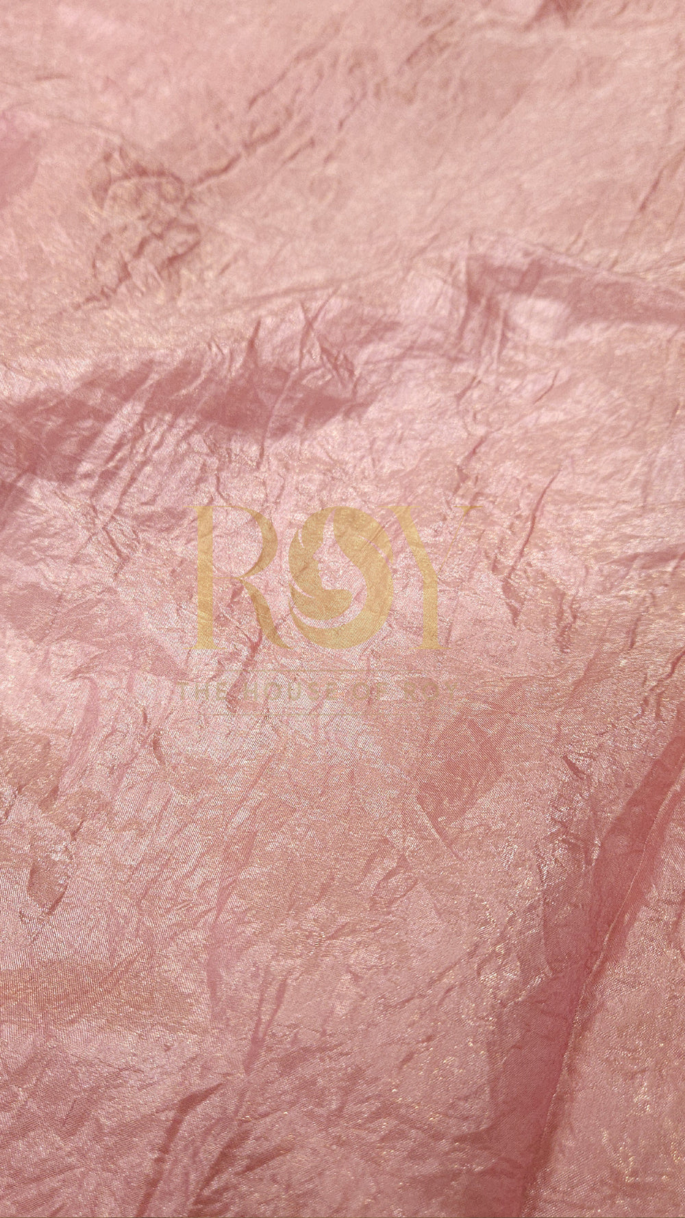 Baby Pink Crushed Shimmer Saree