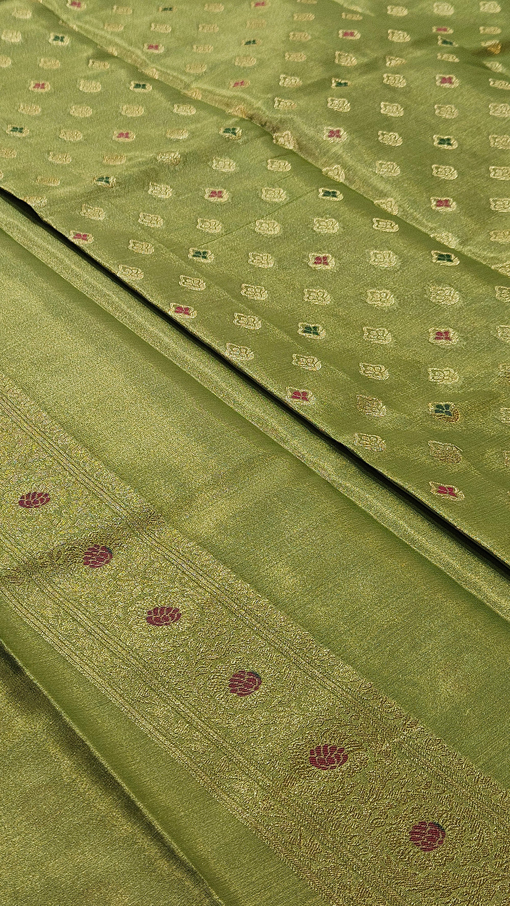 Banarasi Tissue Silk Pastel Green Saree