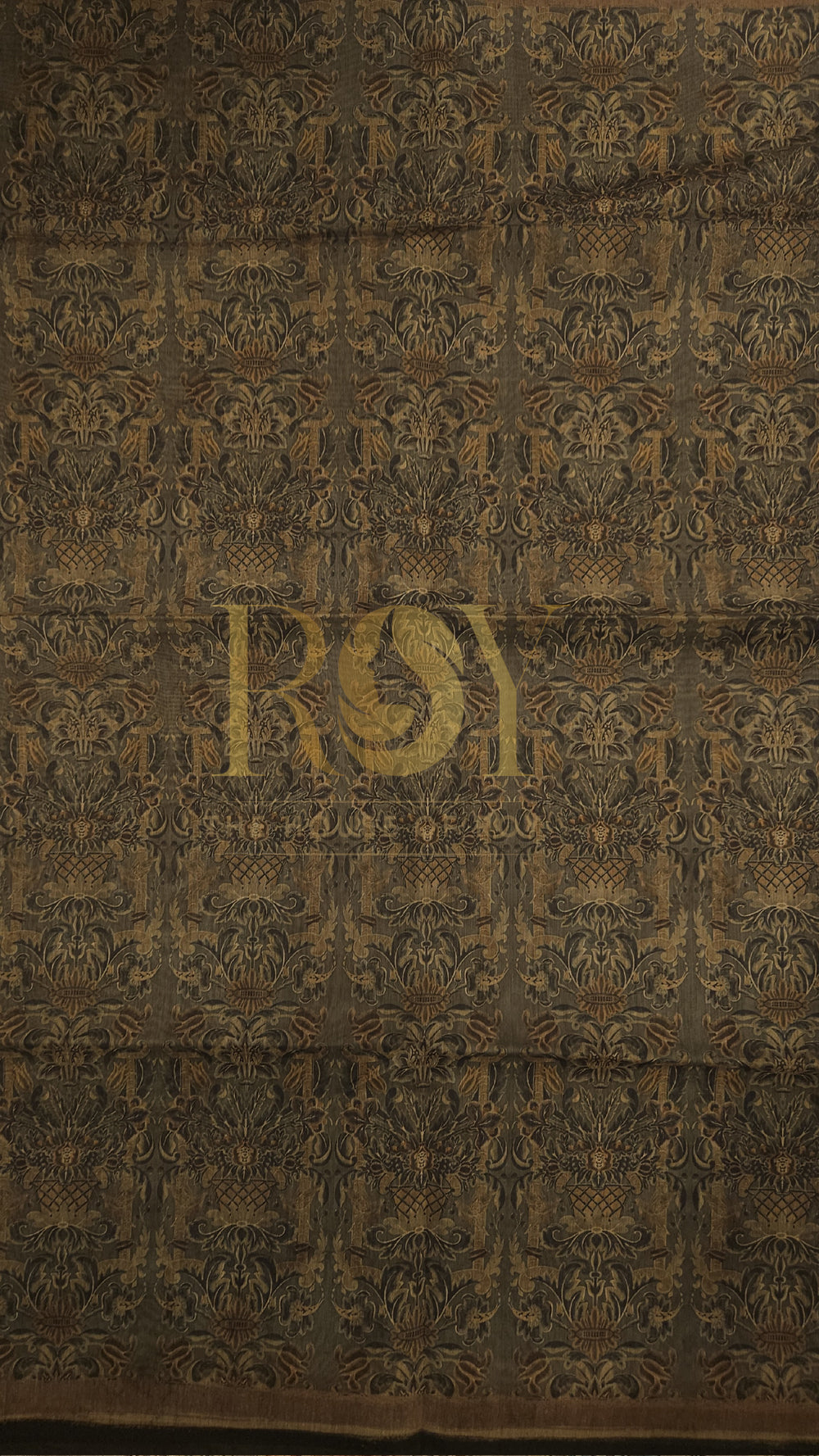 Beige Ethnic Printed Mix Cotton Saree