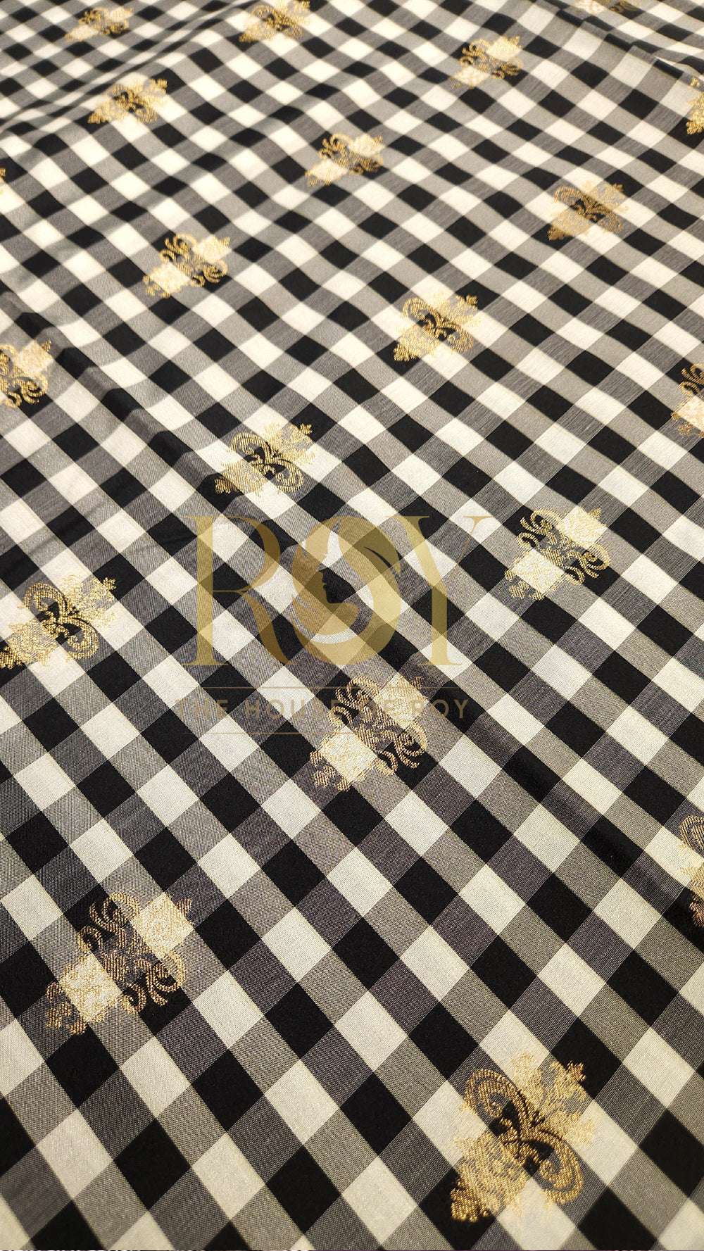 Black & White Kattam Luxury Soft Silk Saree