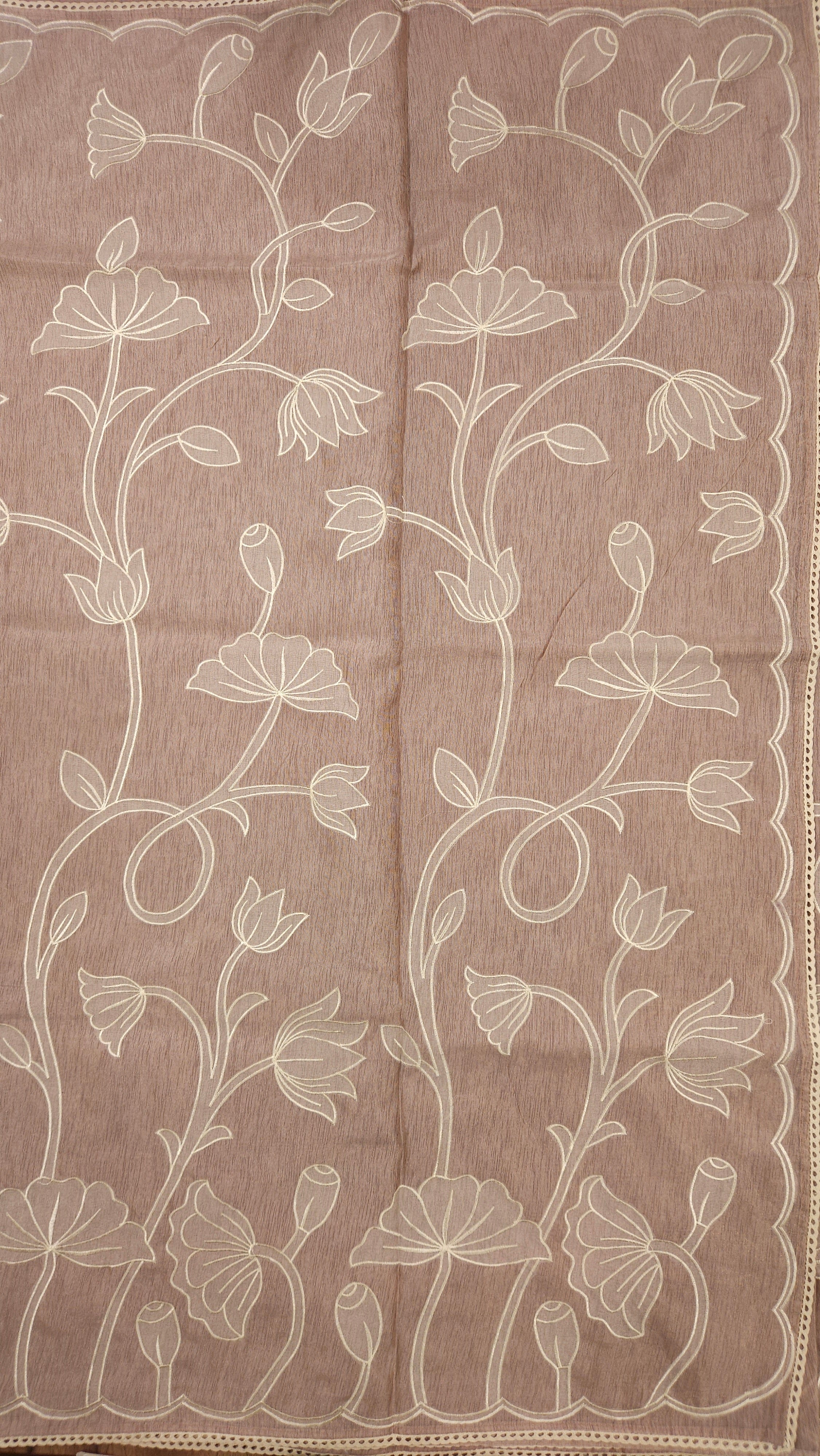 Blush Pink Appliqué Saree