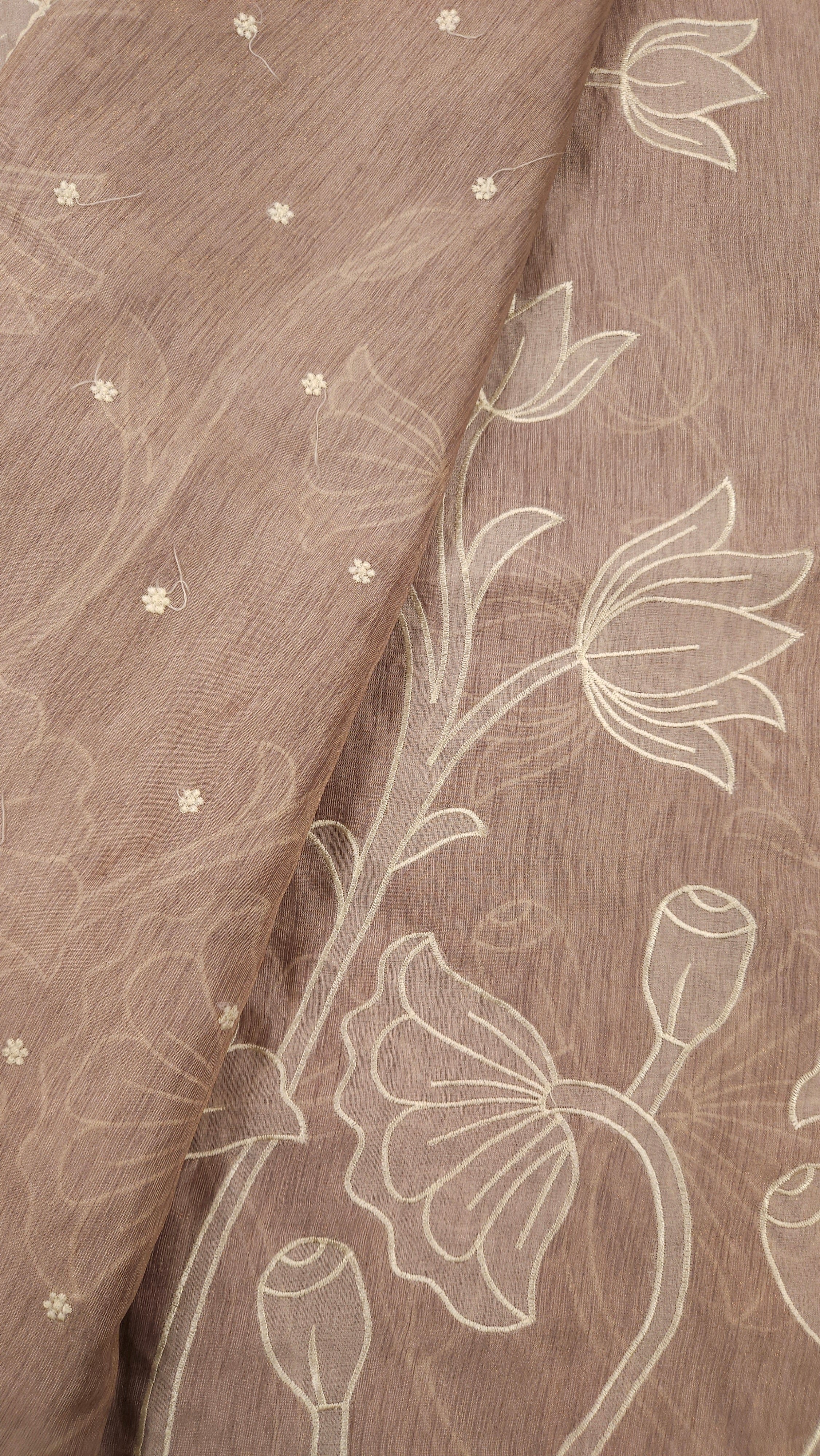 Blush Pink Appliqué Saree