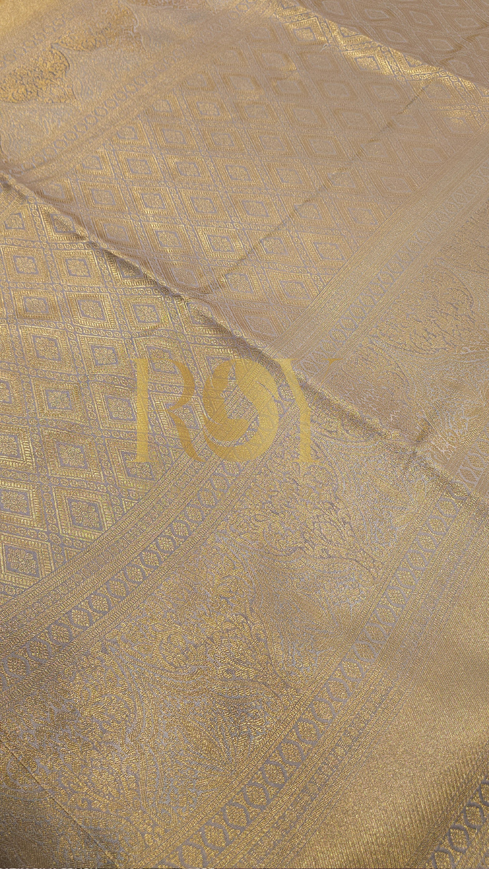 Bright Peach Luxury Brocade Soft Silk Saree