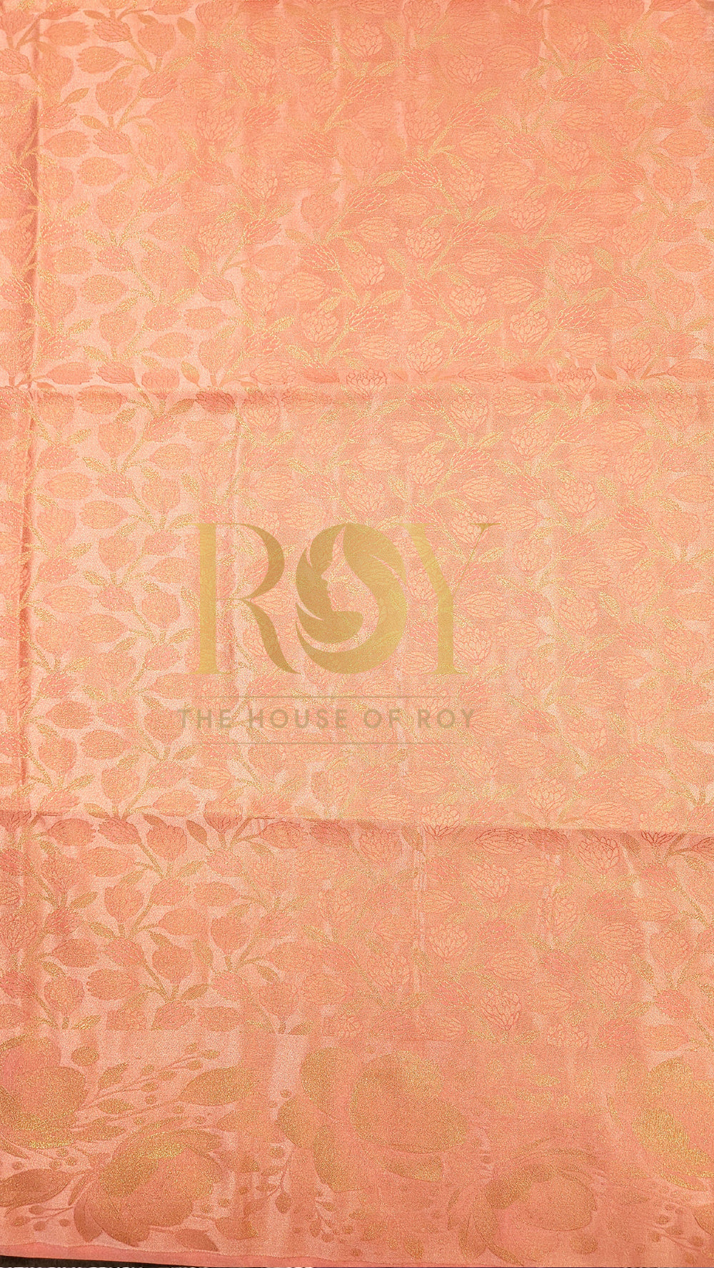 Bright Peach Luxury Brocade Soft Silk Saree