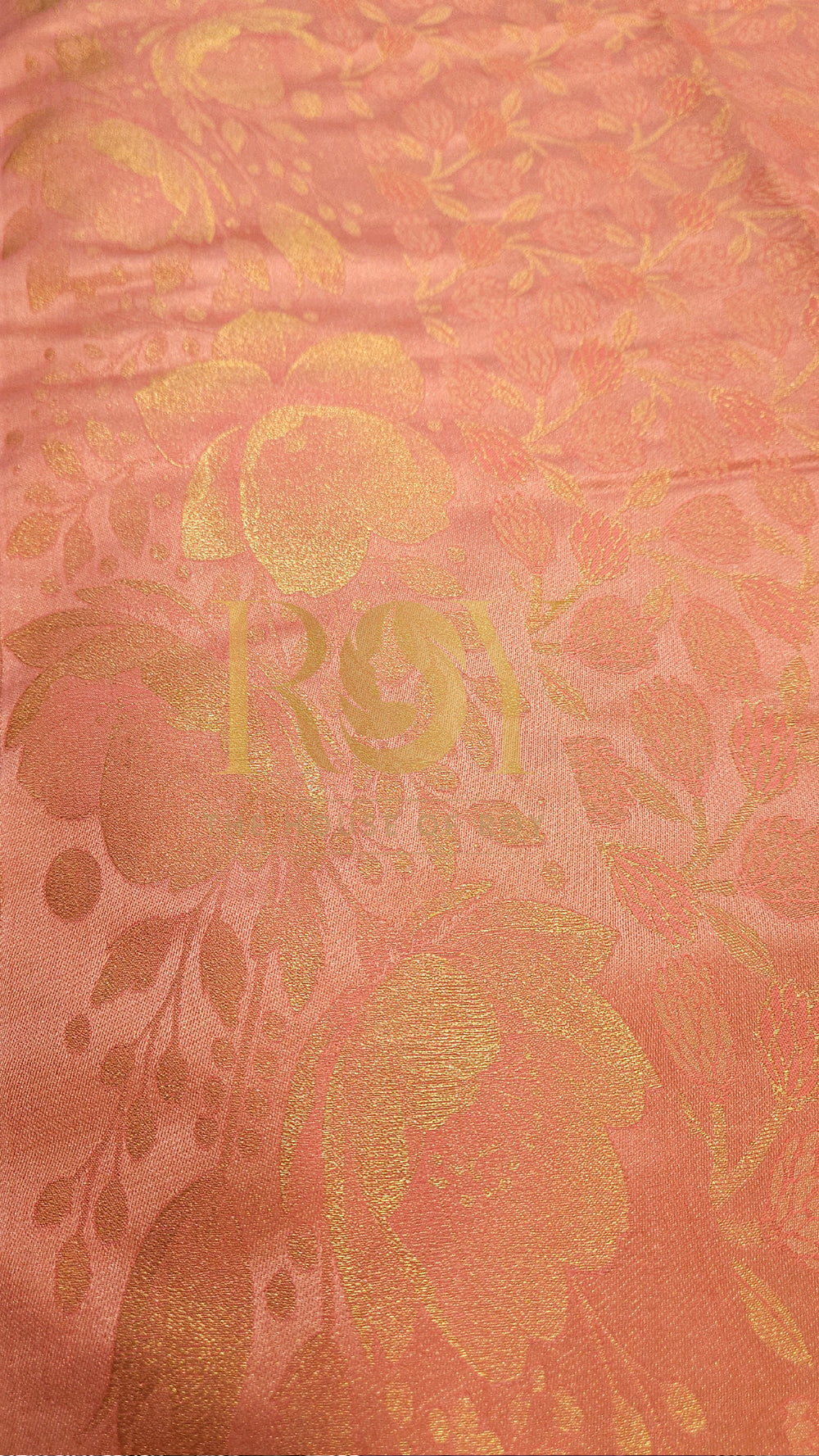 Bright Peach Luxury Brocade Soft Silk Saree