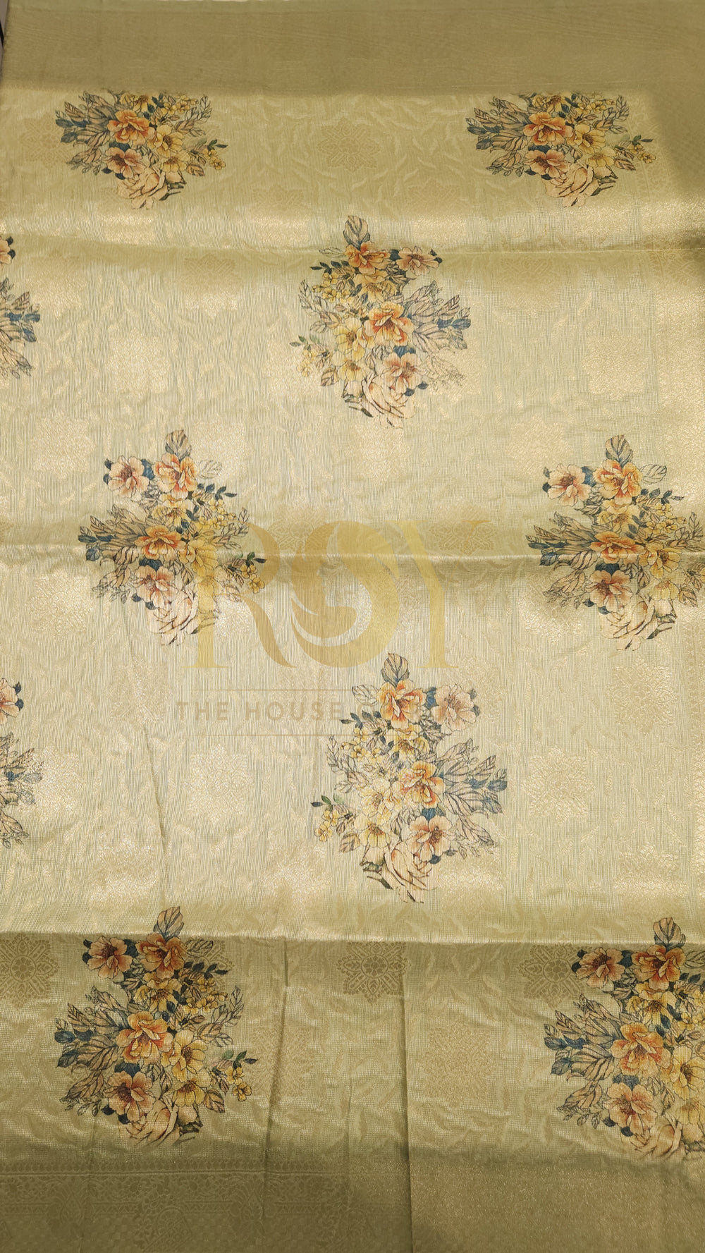 Brocade Floral Silk Saree