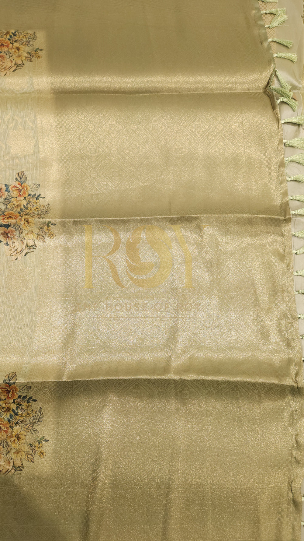 Brocade Floral Silk Saree