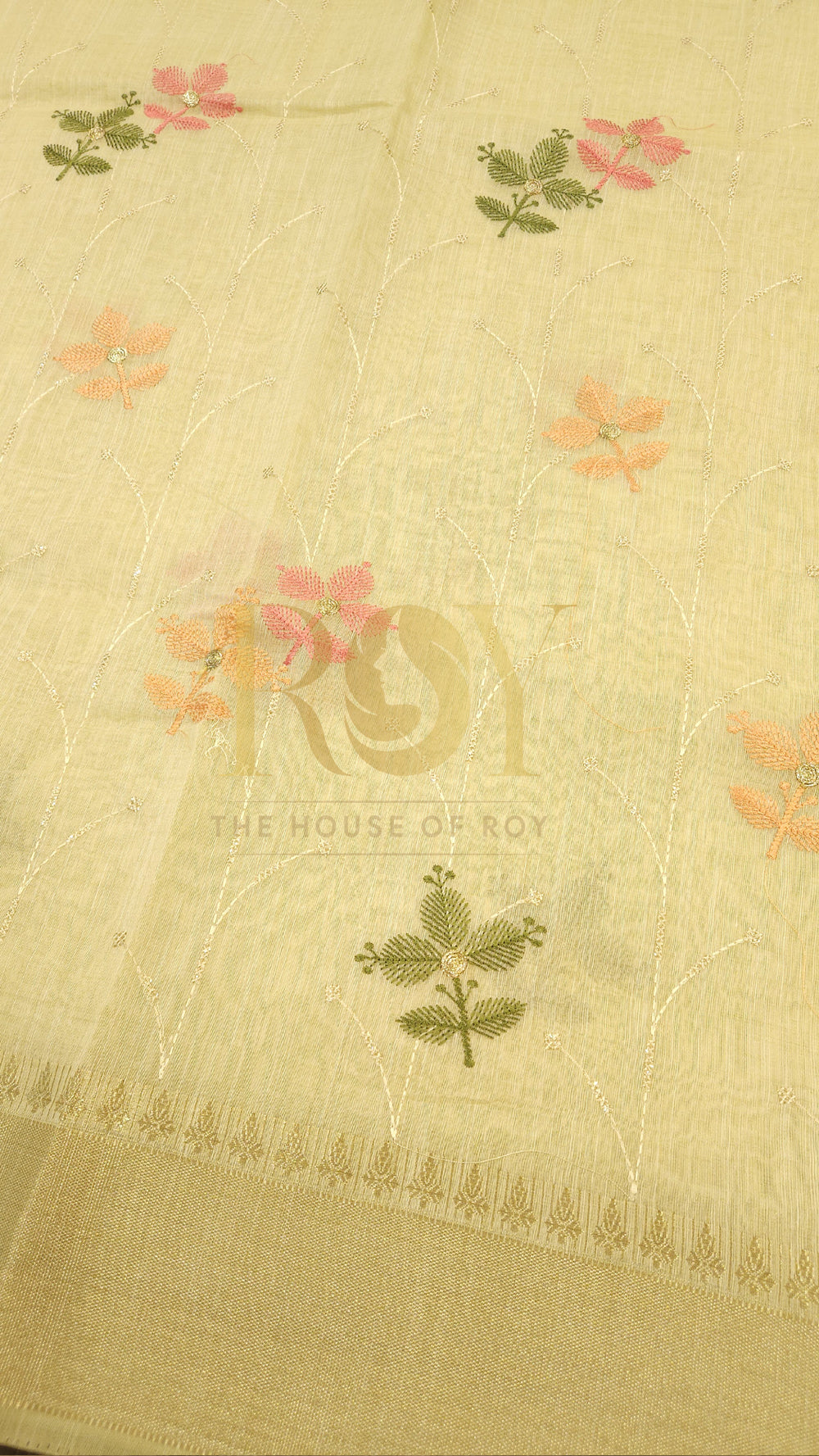 Chandheri Embroidered Silk Cotton Saree