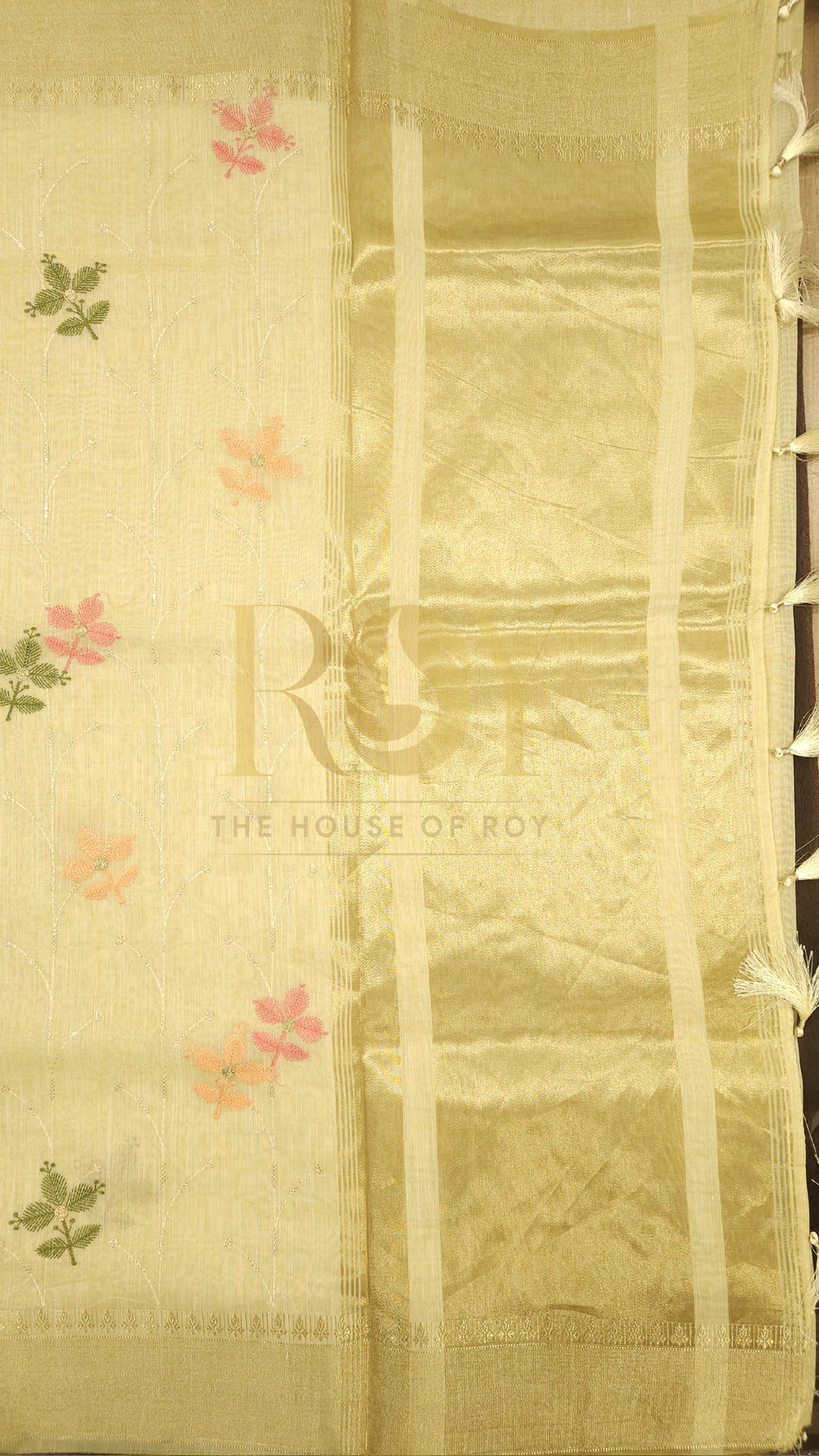 Chandheri Embroidered Silk Cotton Saree