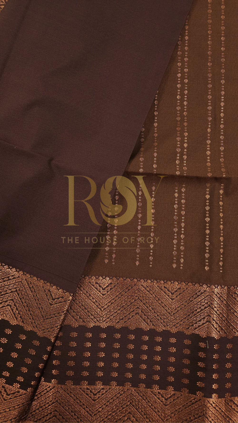 Chocolate Brown Mix Soft Silk Saree