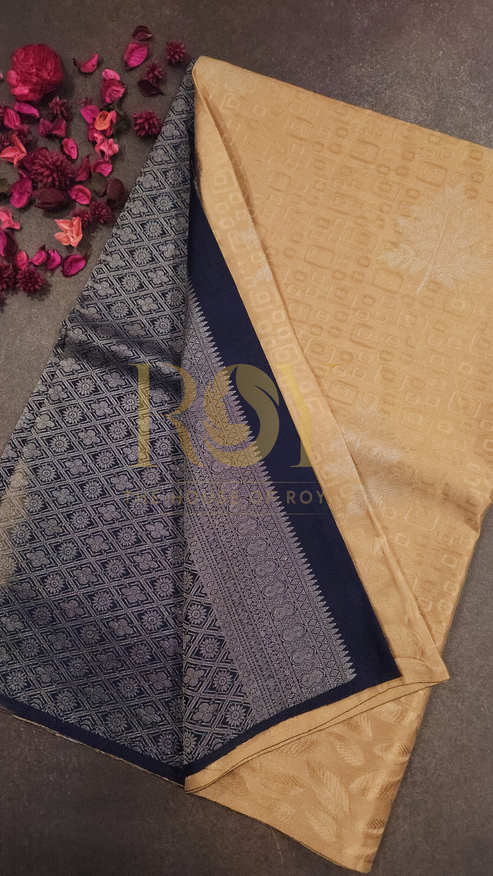 Cream Embossed Soft Silk Saree