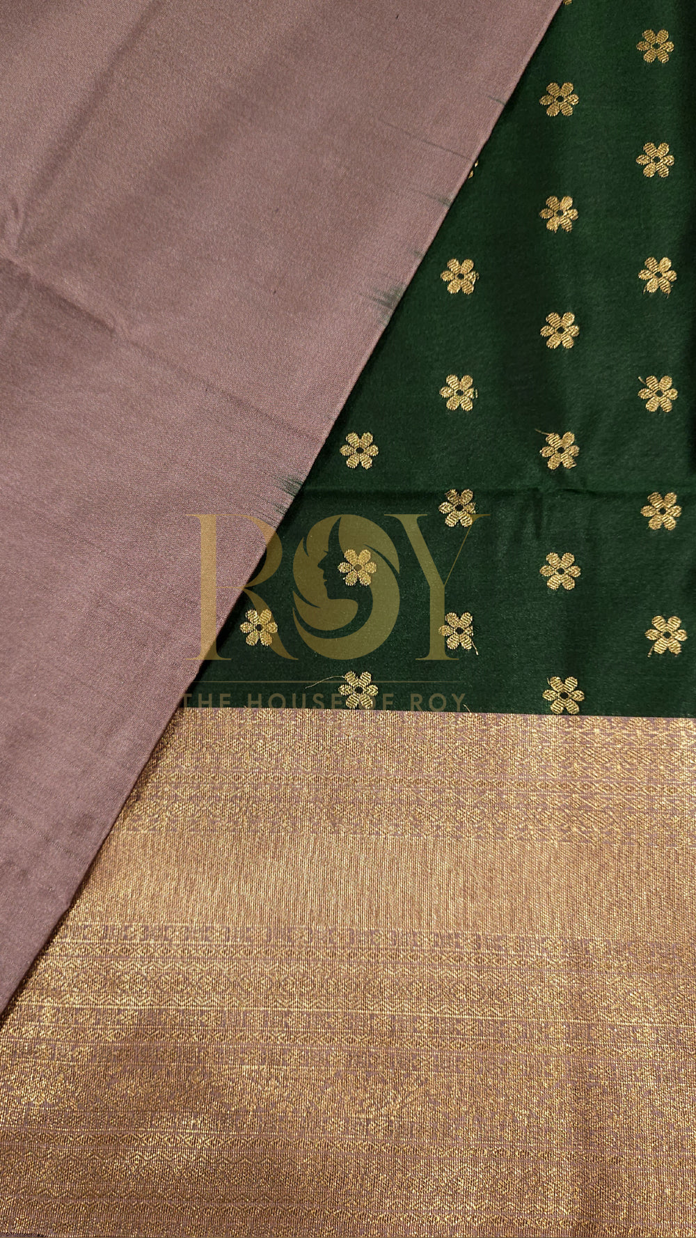 Dark Green Mix Soft Silk Saree