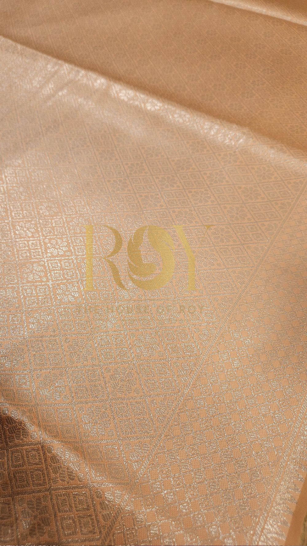 Deep grey silver kattam zari Mix soft silk