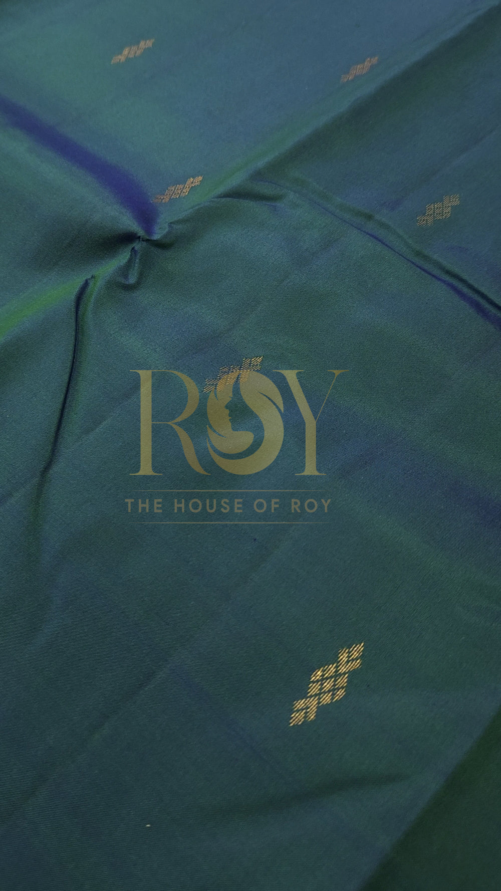 Emerald Dual-Toned Pure Arani Silk Saree