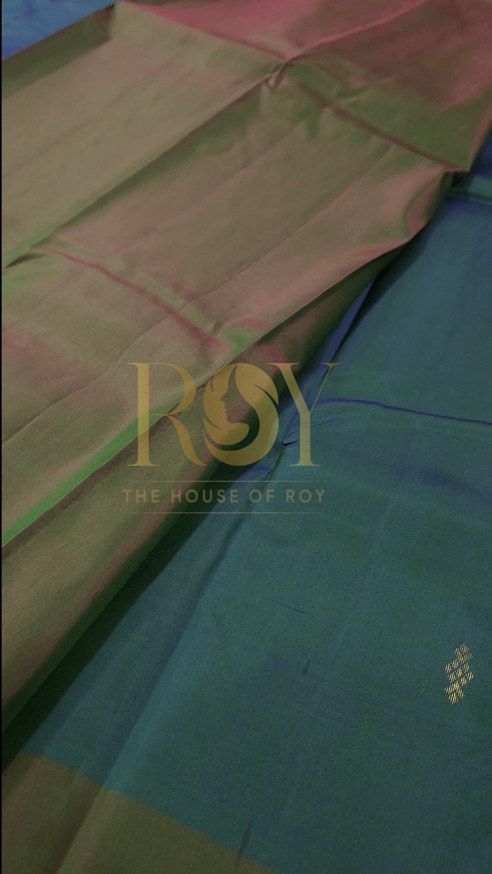 Emerald Dual-Toned Pure Arani Silk Saree