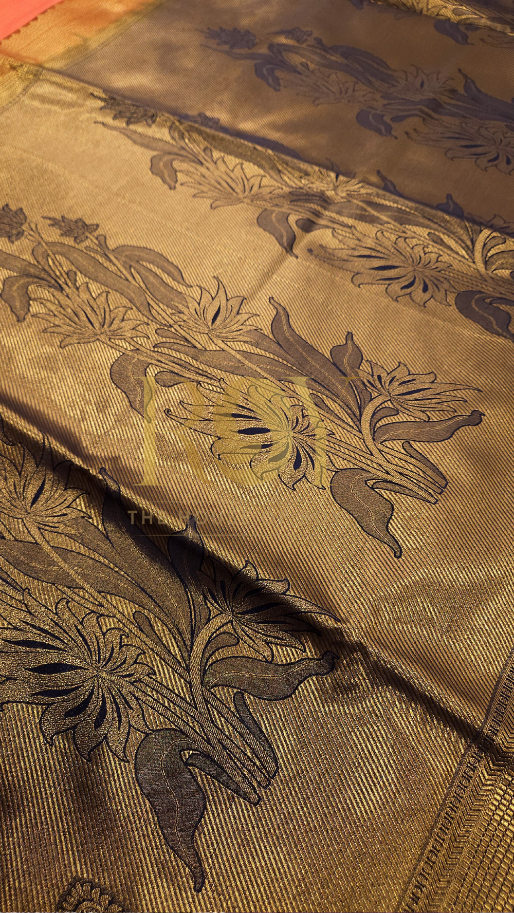 Fanta Orange Fancy Border Soft Silk Saree