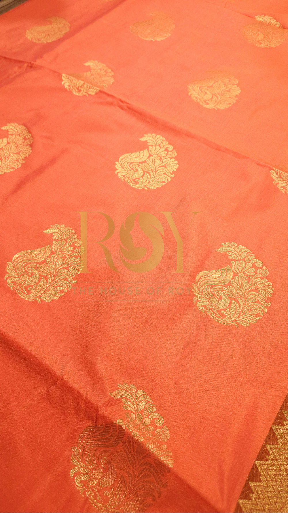 Fanta Orange Fancy Border Soft Silk Saree