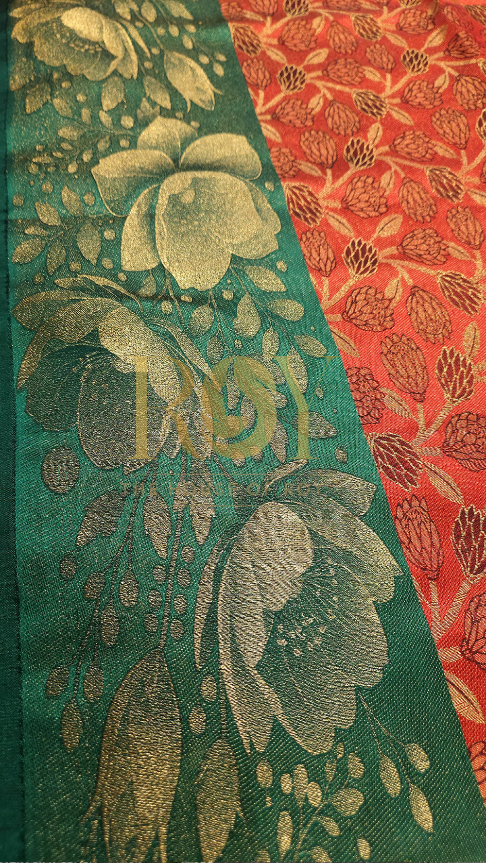 Fiery Orange Luxury Brocade Soft Silk Saree