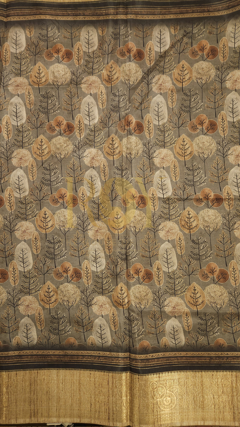 Folklore Trees Digital print saree