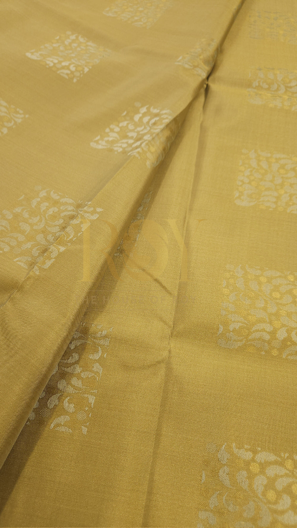 Golden ivory Embossed silk