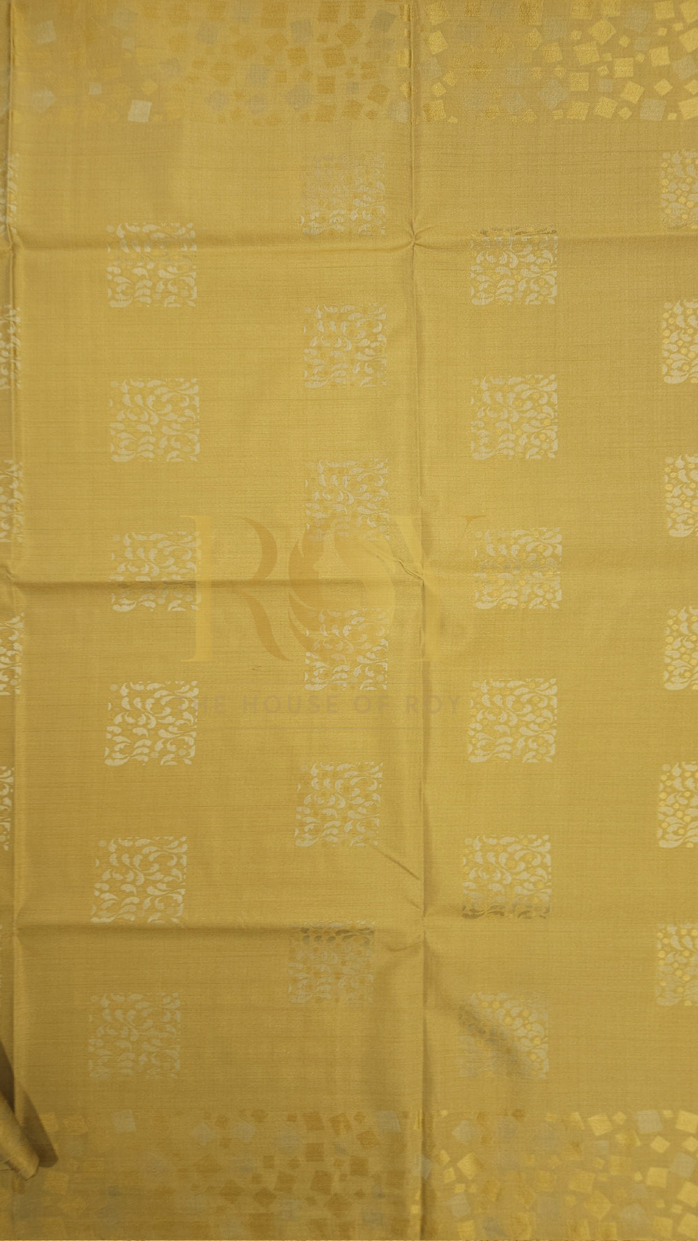Golden ivory Embossed silk