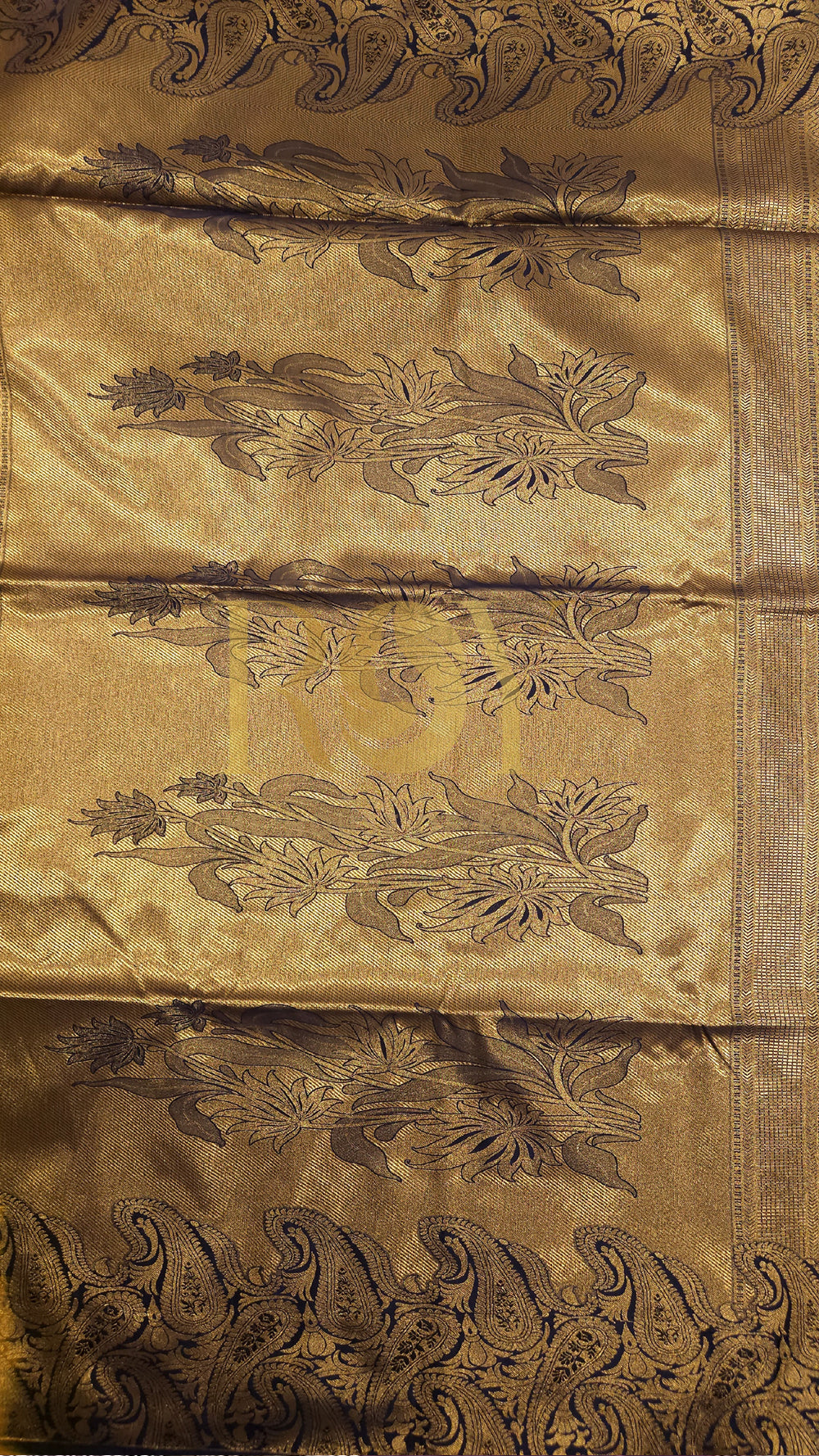 Golden Mustard Fancy Border Soft Silk Saree