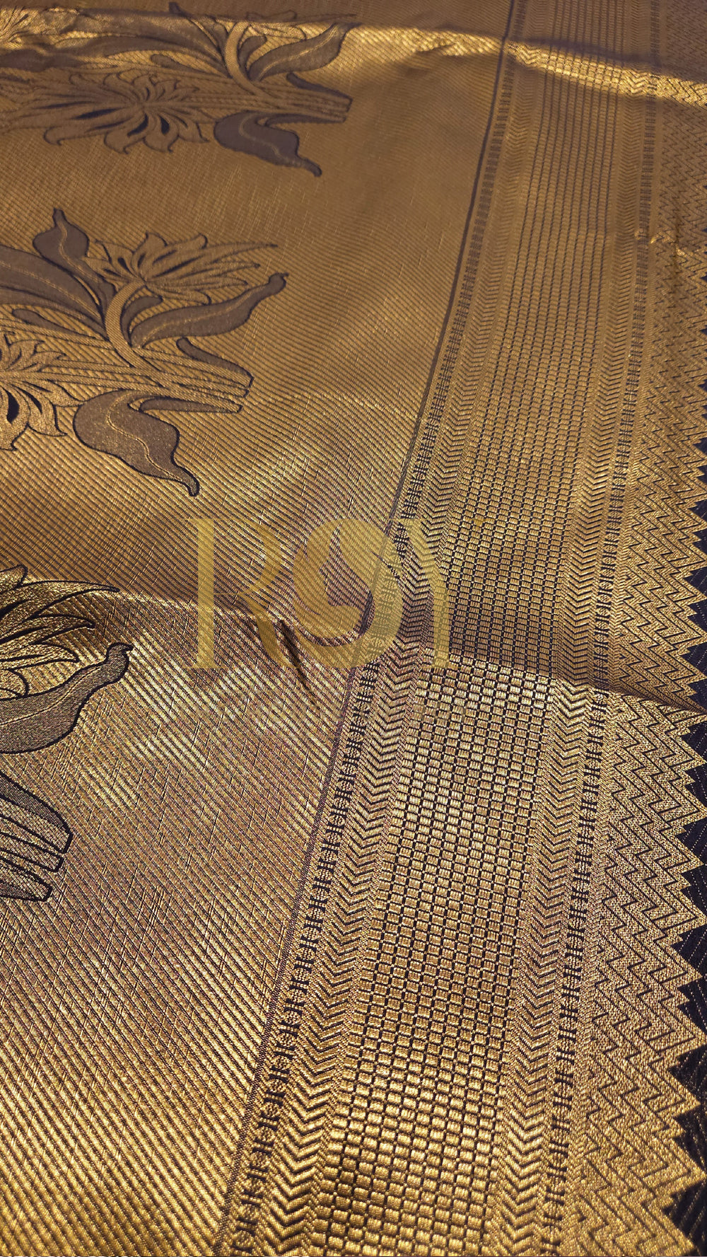 Golden Mustard Fancy Border Soft Silk Saree