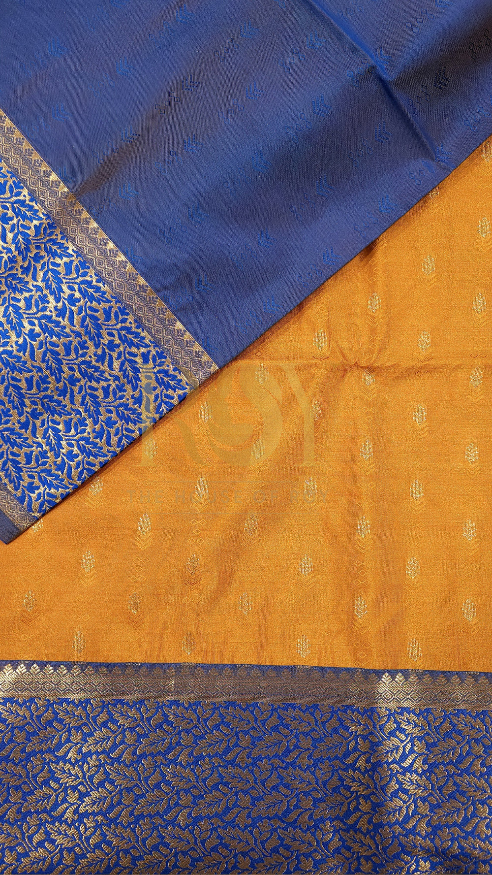 Golden Poppy Mix Soft Silk Saree