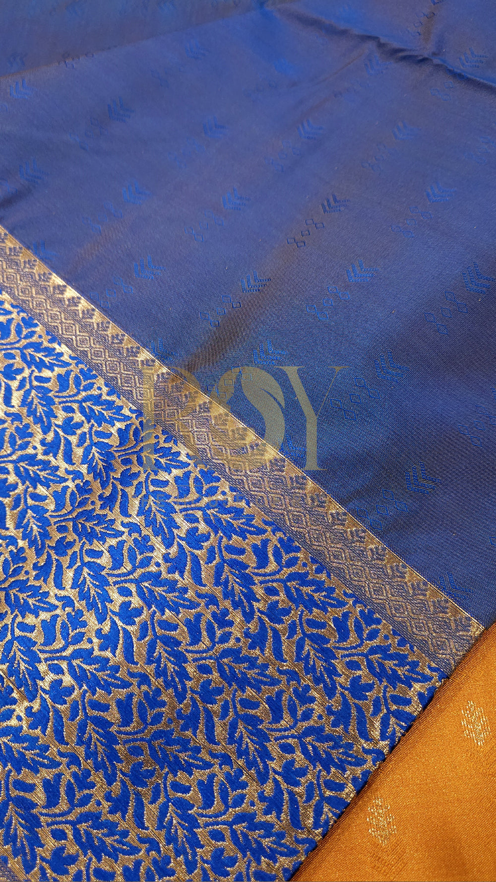Golden Poppy Mix Soft Silk Saree