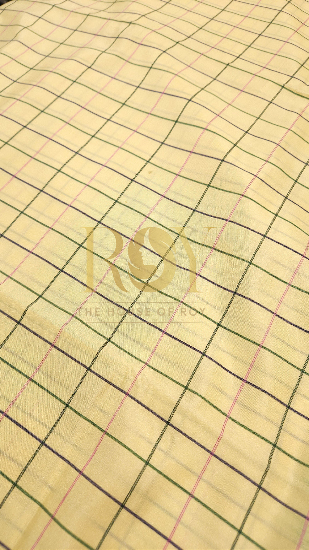 Green and Pink Kattam Cream Luxury Soft Silk Saree