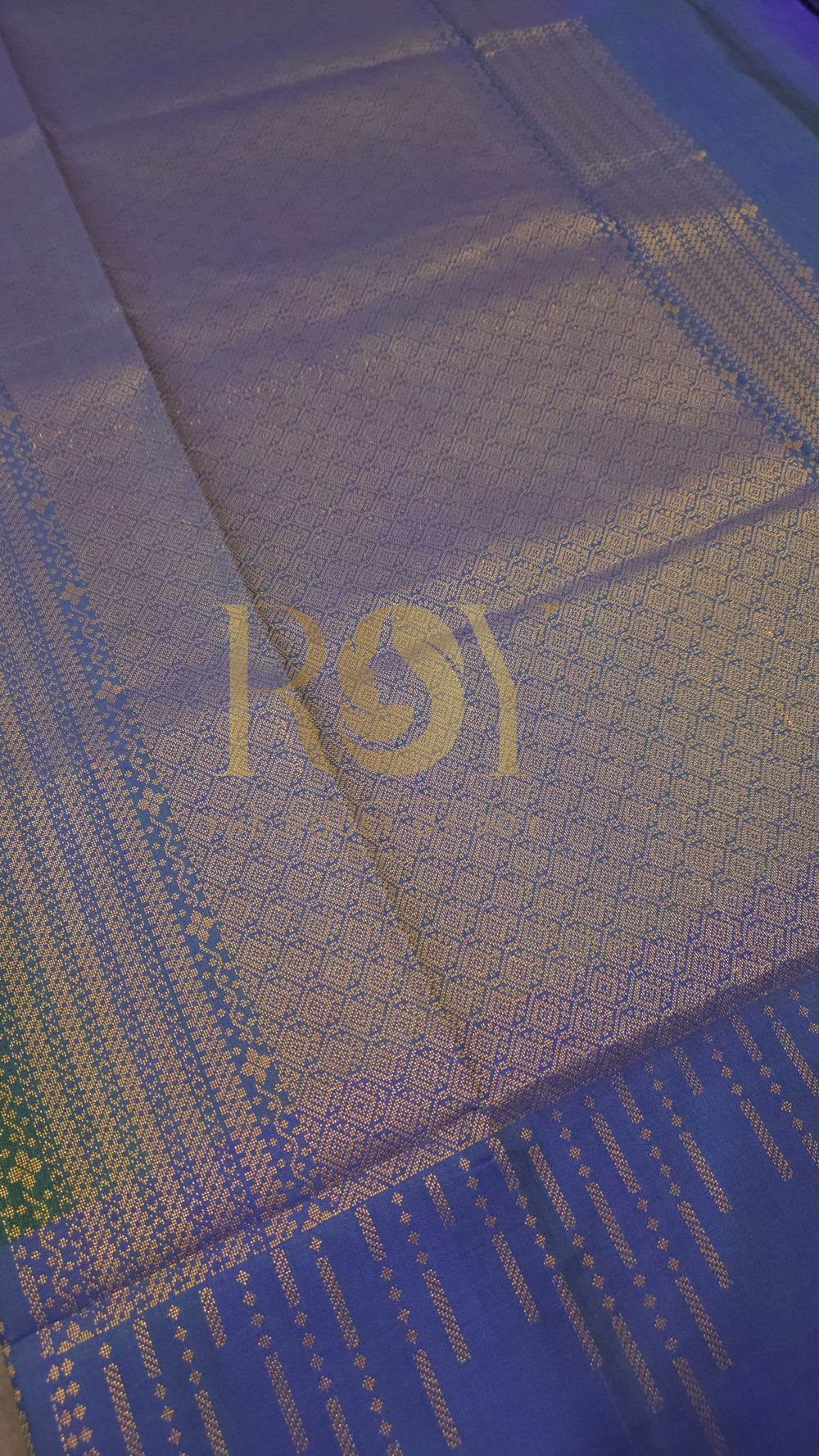 Handloom Silk Cotton Saree Lush Green