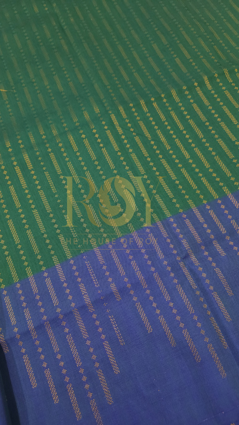 Handloom Silk Cotton Saree Lush Green