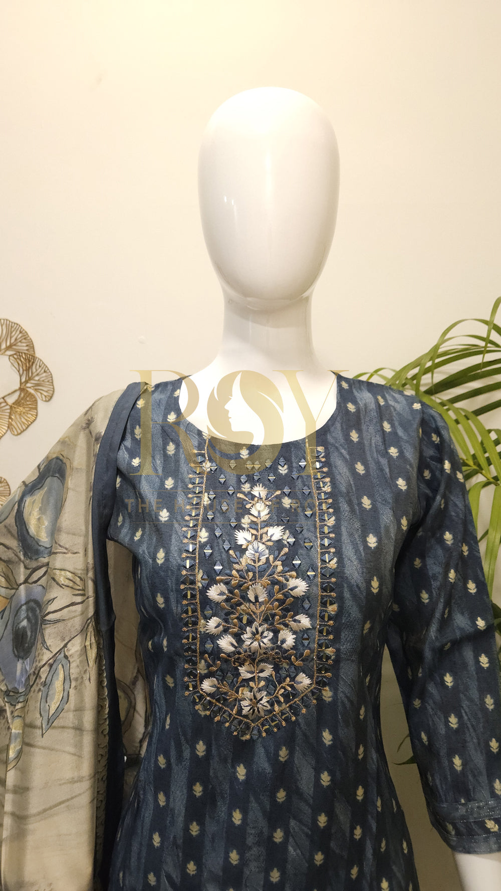 Indigo Blue Chudi Set