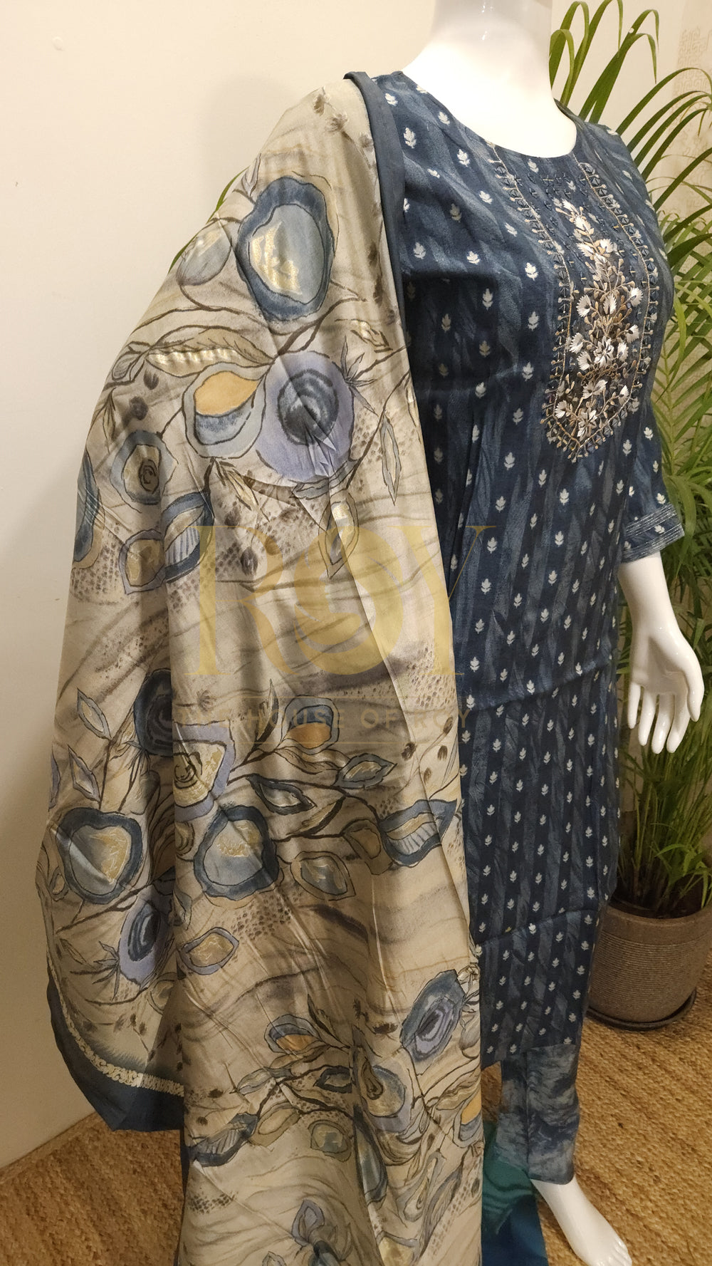 Indigo Blue Chudi Set
