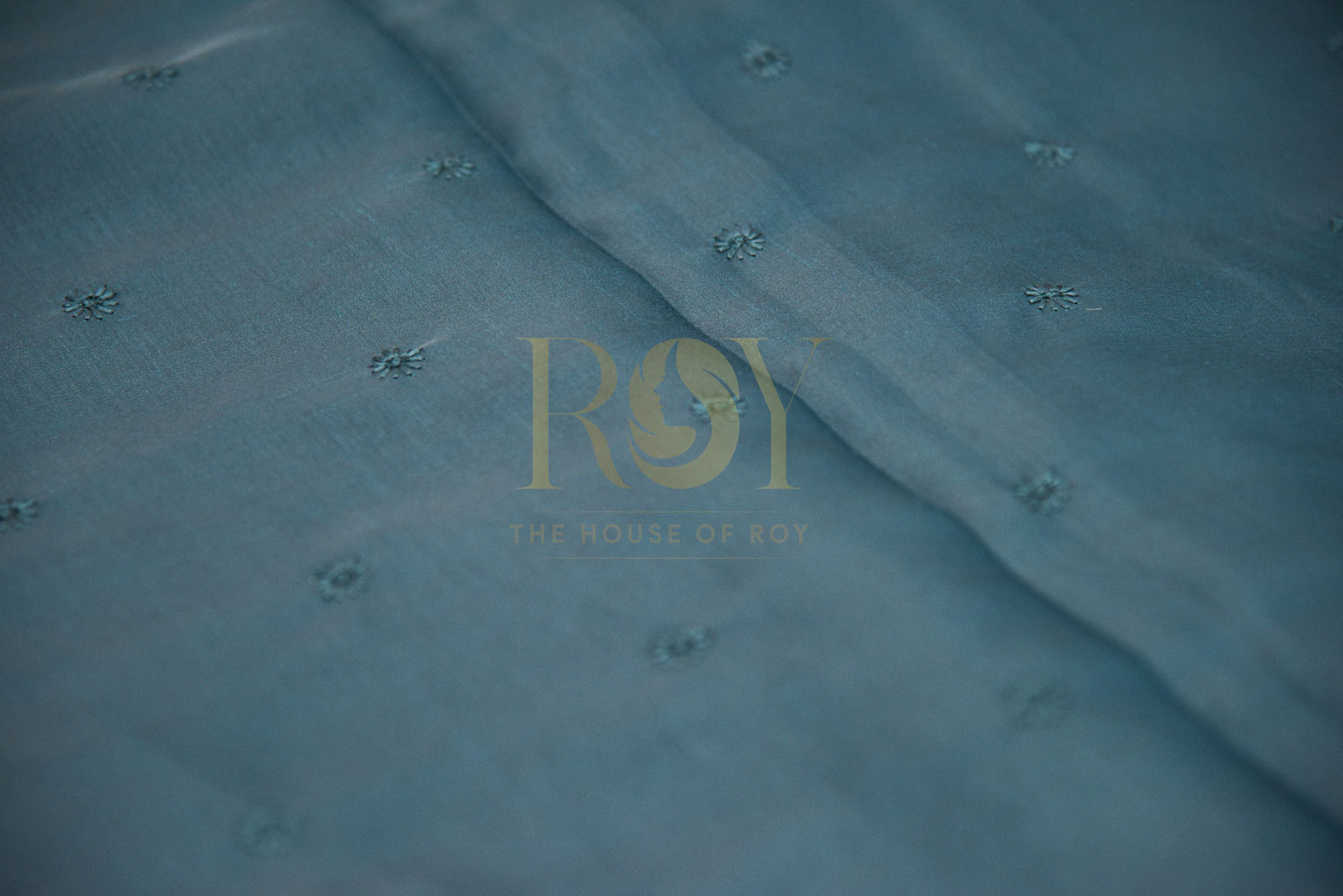 Fancy eyelet embroidery saree
