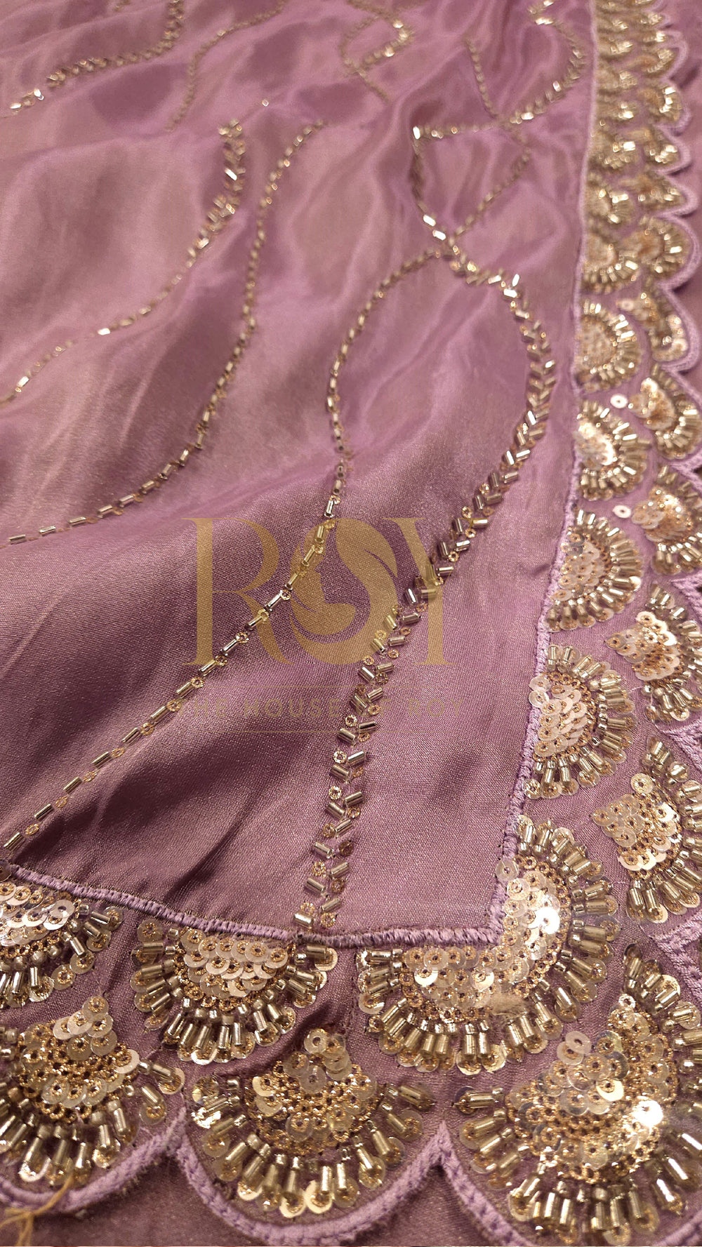 Lavender party wear saree