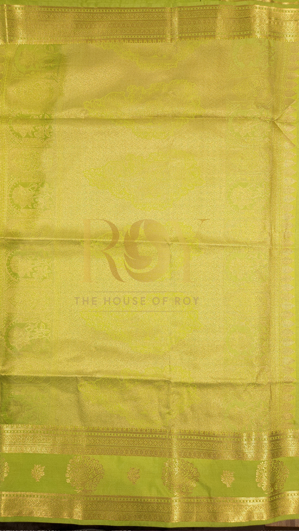 Lemon Green Retta Petta Fancy Saree