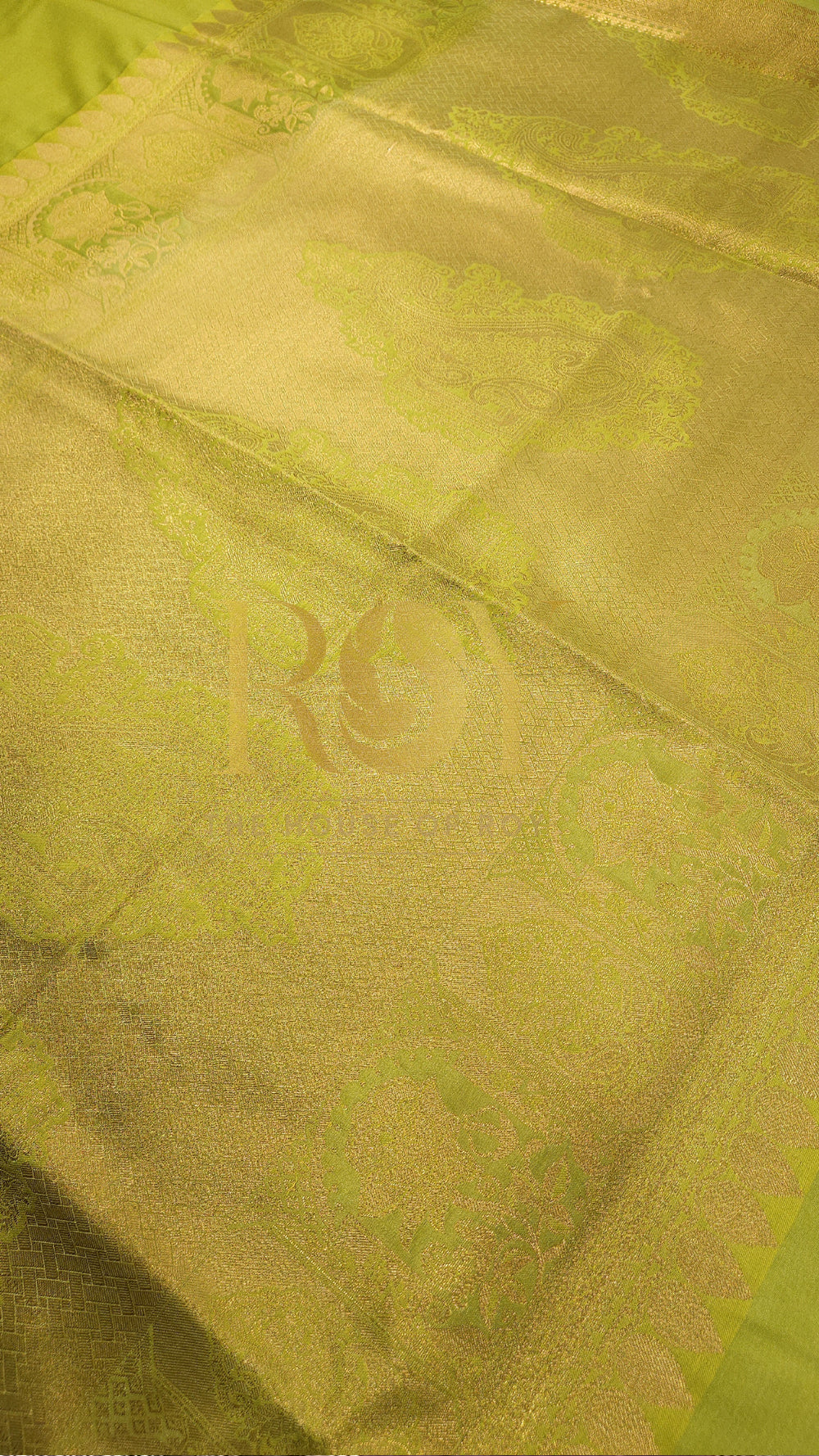 Lemon Green Retta Petta Fancy Saree