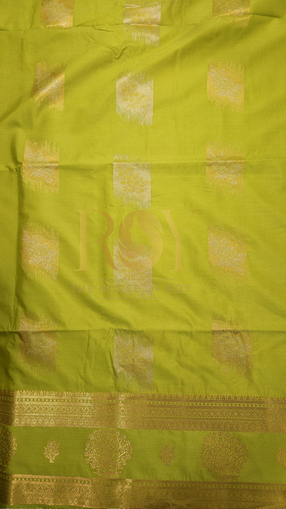 Lemon Green Retta Petta Fancy Saree