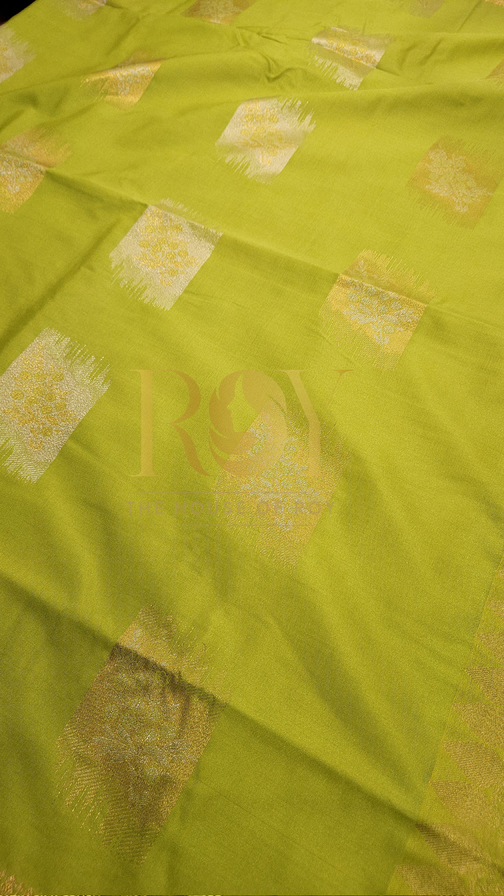 Lemon Green Retta Petta Fancy Saree
