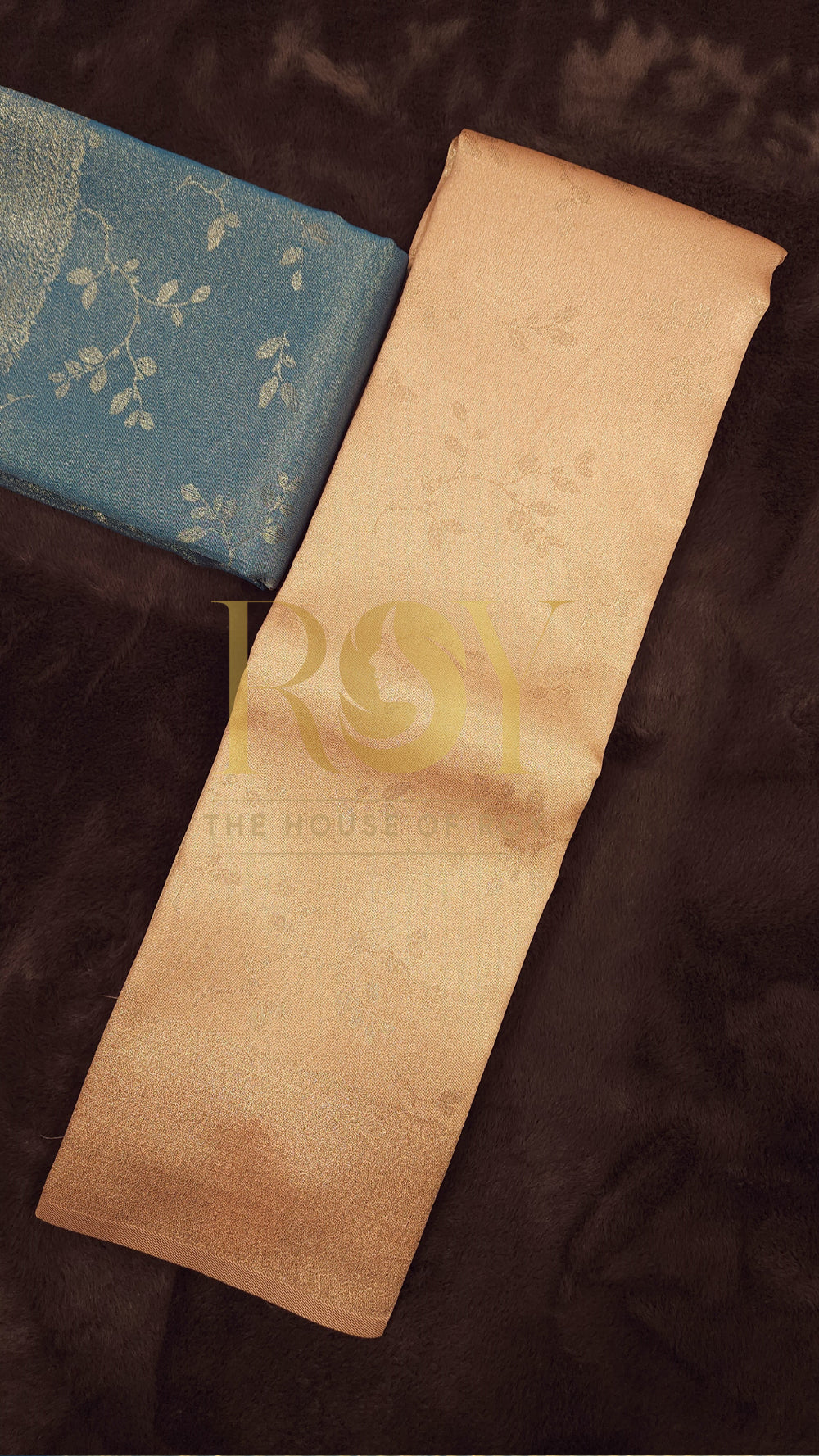 Light Peach Tissue Silk Saree