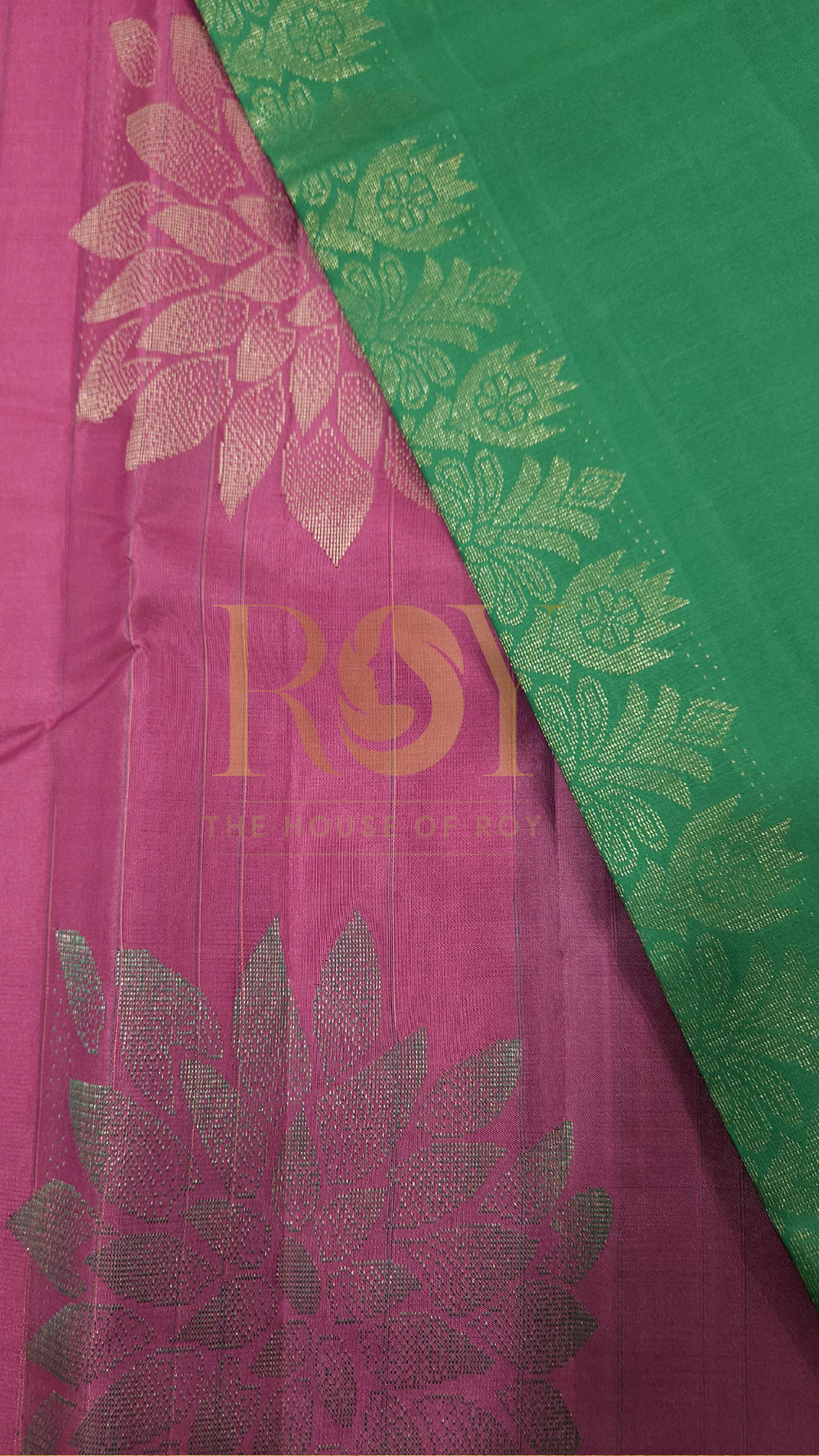 Lotus Pink Pure Kancheepuram Soft Silk Saree