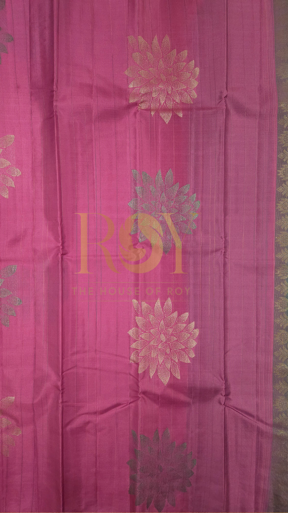 Lotus Pink Pure Kancheepuram Soft Silk Saree