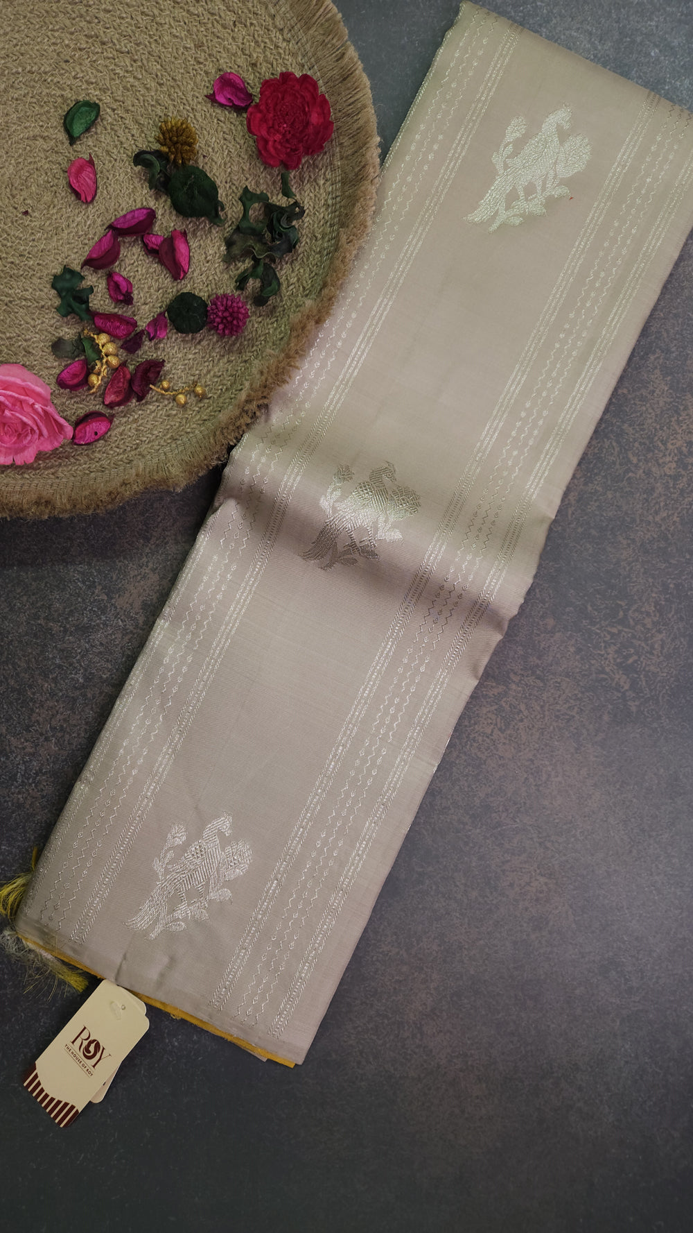 Luxurious Pure Kancheepuram Silk Saree - Champagne Color