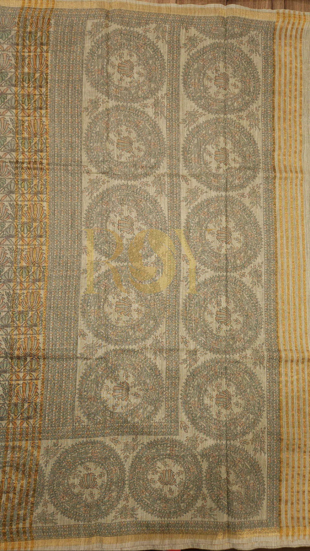 Madhubani Print Liva Cotton Saree