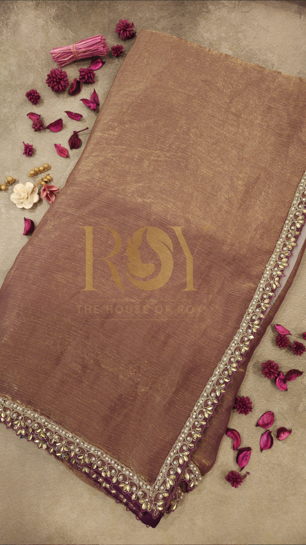 Tissue Magenta Designer Saree